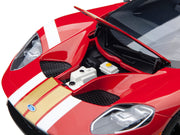 Ford GT Heritage Edition #16 "Alan Mann" Red Metallic with Gold Stripes 1/18 Model Car by Autoart image 5