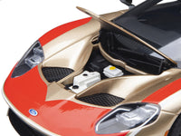 Ford GT Heritage Edition #5 "Holman Moody" Gold Metallic with Red and White Graphics 1/18 Model Car by Autoart image 3