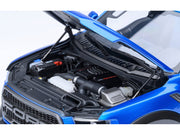 2019 Ford F-150 Raptor Pickup Truck Velocity Blue 1/18 Model Car by Autoart image 3
