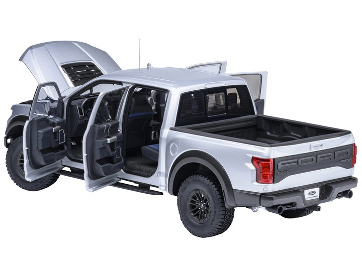2019 Ford F-150 Raptor Pickup Truck Ingot Silver 1/18 Model Car by Autoart image 2