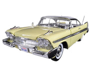 1958 Plymouth Fury "Timeless Classics" Yellow with White Top 1/18 Diecast Model Car by Motormax image 2