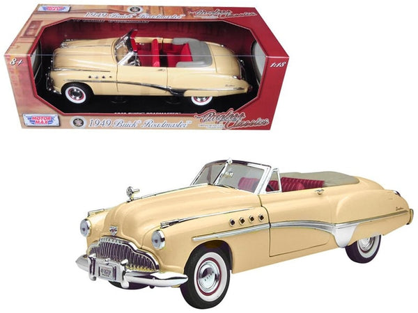 Motormax 1949 Buick Roadmaster cream red interior 1:18 73116CR, product image 1