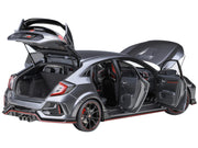 2021 Honda Civic Type R (FK8) RHD (Right Hand Drive) Polished Metal Gray Metallic 1/18 Model Car by Autoart image 2
