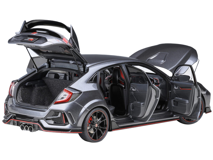 2021 Honda Civic Type R (FK8) RHD (Right Hand Drive) Polished Metal Gray Metallic 1/18 Model Car by Autoart image 2