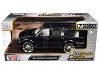 Motormax 1998 Lincoln Navigator black metallic white interior 1:24 73227BLK, product image 1