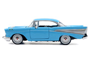 1957 Chevrolet Bel Air Light Blue "Timeless Legends" Series 1/24 Diecast Model Car by Motormax image 2