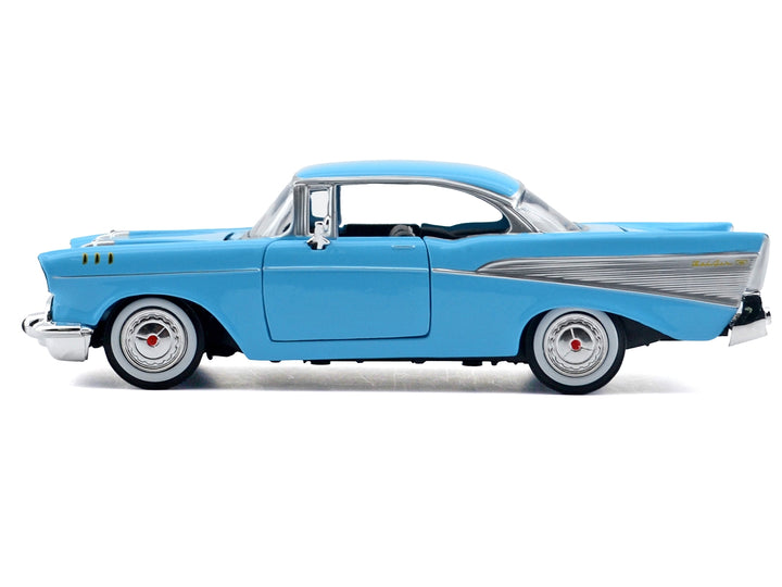 1957 Chevrolet Bel Air Light Blue "Timeless Legends" Series 1/24 Diecast Model Car by Motormax image 2