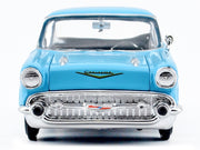 1957 Chevrolet Bel Air Light Blue "Timeless Legends" Series 1/24 Diecast Model Car by Motormax image 4