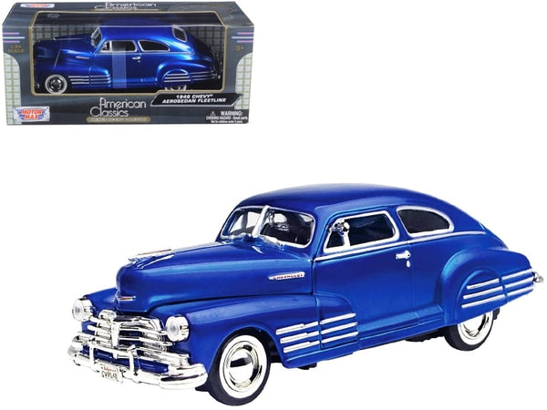 Motormax 1948 Chevrolet Aerosedan Fleetline blue 1:24 73266BL, product image 1