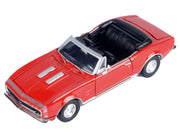 1967 Chevrolet Camaro SS Convertible Burgundy 1/24 Diecast Model Car by Motormax image 3