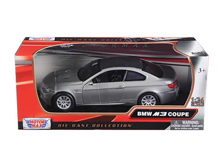 BMW M3 Coupe Gray Metallic 1/24 Diecast Model Car by Motormax image 2