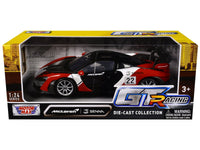 McLaren Senna #22 Black with Red and White Graphics "GT Racing" Series 1/24 Diecast Model Car by Motormax image 3