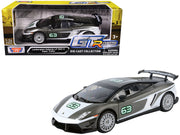 Lamborghini Gallardo LP 560-4 Super Trofeo #63 Gray Metallic and White "GT Racing" Series 1/24 Diecast Model Car by Motormax image 2
