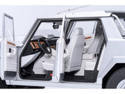Lamborghini LM002 Argento Silver Metallic with White Interior 1/18 Model Car by Autoart image 4