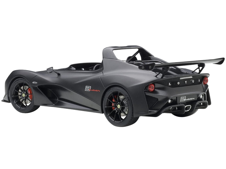 Lotus 3-Eleven Matt Black with Gloss Black Accents 1/18 Model Car by Autoart image 2