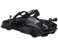 Mclaren Senna Stealth Cosmos Black with Carbon Accents 1/18 Model Car by Autoart image 2