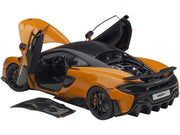 Mclaren 600LT Myan Orange and Carbon 1/18 Model Car by Autoart image 3