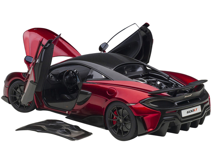 Mclaren 600LT Vermillion Red and Carbon 1/18 Model Car by Autoart image 2