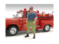 "Firefighters" 6 piece Figure Set (4 Males 1 Dog 1 Accessory) for 1/18 Scale Models by American Diorama image 4
