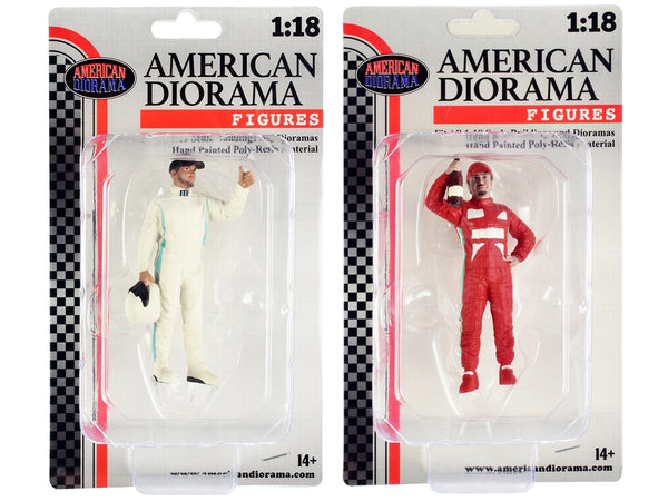 "Racing Legends" 2000's Figures A and B Set of 2 for 1/18 Scale Models by American Diorama image 4