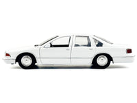 1993 Chevrolet Caprice Police Car Unmarked White "Custom Builder's Kit" Series 1/24 Diecast Model Car by Motormax image 2