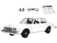 1986 Dodge Diplomat Police Car Unmarked White "Custom Builder's Kit" Series 1/24 Diecast Model Car by Motormax image 5