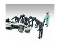 Formula One F1 Pit Crew 7 Figure Set Team Black Release III for 1/18 Scale Models by American Diorama image 3