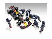 Formula One F1 Pit Crew 7 Figure Set Team Blue Release III for 1/18 Scale Models by American Diorama image 3