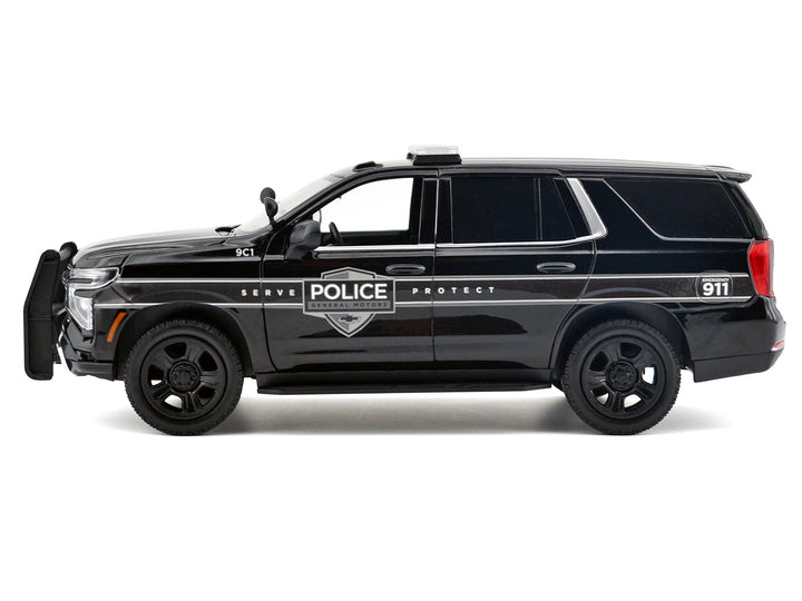 2025 Chevrolet Tahoe PPV "General Motors Police" Black "Custom Builder's Kit - Law Enforcement and Public Service" Series 1/24 Diecast Model Car by Motormax image 2