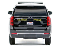 Motormax 2025 Chevrolet Tahoe California Highway Patrol police black white 1:24 76645, view 3