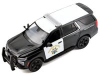 Motormax 2025 Chevrolet Tahoe California Highway Patrol police black white 1:24 76645, view 5