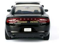 2023 Dodge Charger Pursuit Police Car "California Highway Patrol" Black and White "Law Enforcement and Public Service" Series 1/24 Diecast Model Car by Motormax image 3