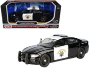 2023 Dodge Charger Pursuit Police Car "California Highway Patrol" Black and White "Law Enforcement and Public Service" Series 1/24 Diecast Model Car by Motormax image 5