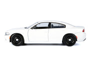 2023 Dodge Charger Pursuit Police Car White "Custom Builder's Kit - Law Enforcement and Public Service" Series 1/24 Diecast Model Car by Motormax image 2