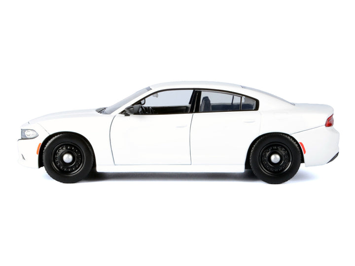 2023 Dodge Charger Pursuit Police Car White "Custom Builder's Kit - Law Enforcement and Public Service" Series 1/24 Diecast Model Car by Motormax image 2