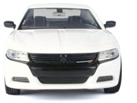 2023 Dodge Charger Pursuit Police Car White "Custom Builder's Kit - Law Enforcement and Public Service" Series 1/24 Diecast Model Car by Motormax image 4