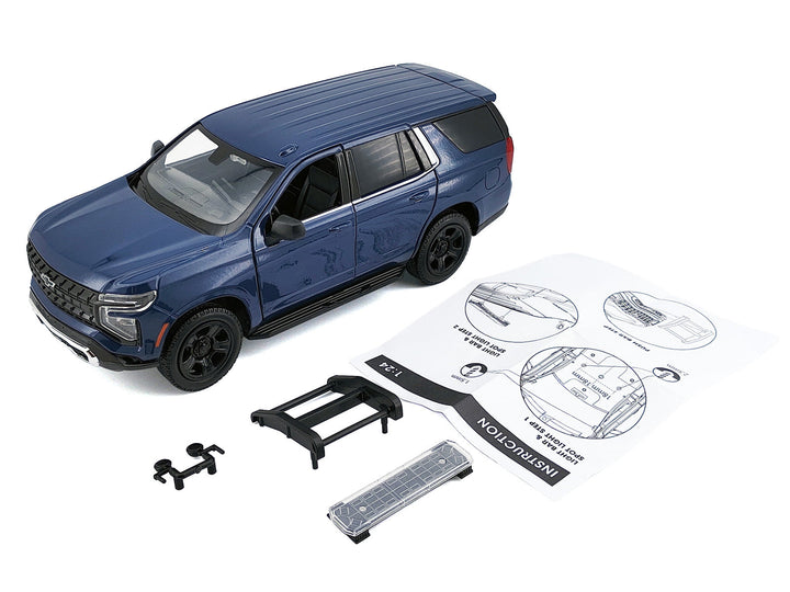 2025 Chevrolet Tahoe PPV Dark Blue "Custom Builder's Kit - Law Enforcement and Public Service" Series 1/24 Diecast Model Car by Motormax image 2