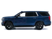 2025 Chevrolet Tahoe PPV Dark Blue "Custom Builder's Kit - Law Enforcement and Public Service" Series 1/24 Diecast Model Car by Motormax image 3
