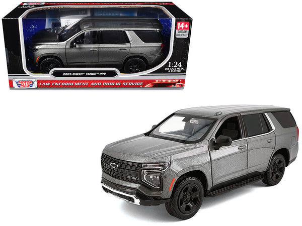 Motormax 2025 Chevrolet Tahoe PPV dark gray builder kit 1:24 76816-BB-DGRY, product image 1