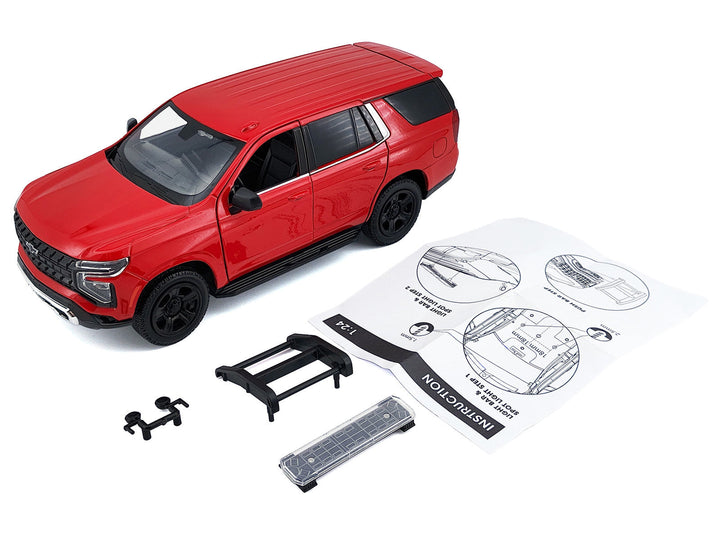 2025 Chevrolet Tahoe PPV Red "Custom Builder's Kit - Law Enforcement and Public Service" Series 1/24 Diecast Model Car by Motormax image 2