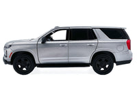 2025 Chevrolet Tahoe PPV Silver Metallic "Custom Builder's Kit - Law Enforcement and Public Service" Series 1/24 Diecast Model Car by Motormax image 3