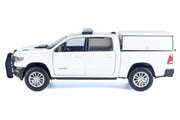 2019 RAM 1500 Laramie Crew Cab Pickup Truck with Truck Bed Camper White "Custom Builder's Kit" Series 1/24-1/27 Diecast Model Car by Motormax image 2