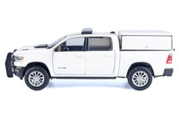 2019 RAM 1500 Laramie Crew Cab Pickup Truck with Truck Bed Camper White "Custom Builder's Kit" Series 1/24-1/27 Diecast Model Car by Motormax image 2