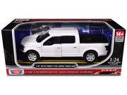 2019 Ford F-150 Lariat Crew Cab Pickup Truck Unmarked Plain White "Custom Builder's Kit - Law Enforcement and Public Service" Series 1/24-1/27 Diecast Model Car by Motormax