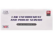 2022 Ford Police Interceptor Utility Unmarked White "Builder's Kit" "Law Enforcement and Public Service" Series 1/24 Diecast Model Car by Motormax image 3