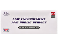 2022 Ford Police Interceptor Utility Unmarked White "Builder's Kit" "Law Enforcement and Public Service" Series 1/24 Diecast Model Car by Motormax image 3