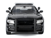 2023 Dodge Charger Pursuit Police Car Black and White "Law Enforcement and Public Service" Series 1/24 Diecast Model Car by Motormax image 2