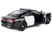 2023 Dodge Charger Pursuit Police Car Black and White "Law Enforcement and Public Service" Series 1/24 Diecast Model Car by Motormax image 3