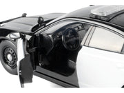 2023 Dodge Charger Pursuit Police Car Black and White "Law Enforcement and Public Service" Series 1/24 Diecast Model Car by Motormax image 4
