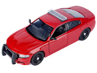 2023 Dodge Charger Pursuit Police Car Red "Law Enforcement and Public Service" Series 1/24 Diecast Model Car by Motormax image 2